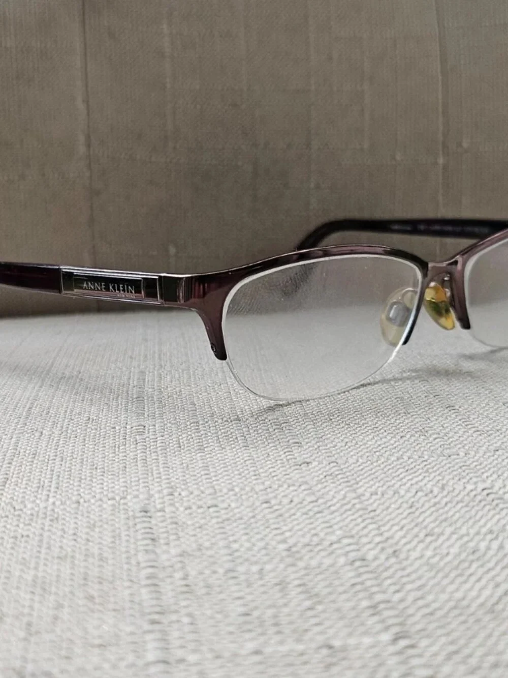 Vintage Anne Klein Women Glasses Frame Half Rim Glasses eyewear Bronze AKNY9096
